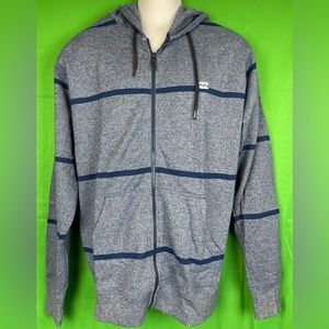 Billabong Striped Blended Hoodie XL Cotton Poly Blend